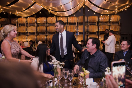 Alaska Airlines Russell Wilson Dinner held at Columbia Winery, Woodinville, WA