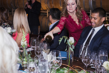 Alaska Airlines Russell Wilson Dinner held at Columbia Winery, Woodinville, WA